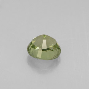 Turmalina verde natural de 0,86 ct, corte redondo, VVS
