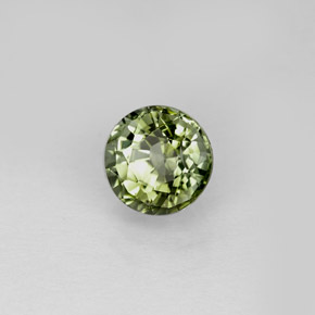 Turmalina verde natural de 1,10 ct, corte redondo, VVS