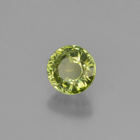 Turmalina verde natural de 0,79 ct, corte redondo, VVS