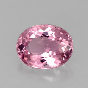 Turmalina rosa natural de 1,85 ct, corte óvalo, VS-SI