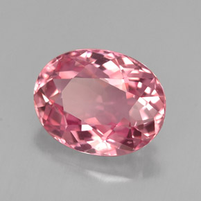 Turmalina rosa natural de 2,07 ct, corte óvalo, VVS-VS