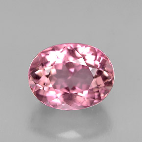 Turmalina rosa natural de 2,14 ct, corte óvalo, VS-SI
