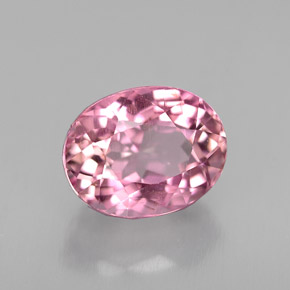 Turmalina rosa natural de 2,14 ct, corte óvalo, VS-SI
