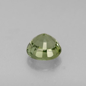 Turmalina verde natural de 0,81 ct, corte redondo, VVS-VS