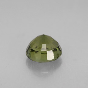 Turmalina verde natural de 1,28 ct, corte redondo, VS