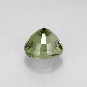 Turmalina verde natural de 0,86 ct, corte redondo, VVS-VS