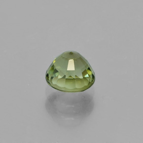 Turmalina verde natural de 0,93 ct, corte redondo, VS