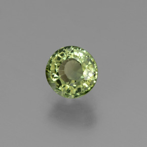 Turmalina verde natural de 0,84 ct, corte redondo, VVS