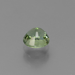 Turmalina verde natural de 0,84 ct, corte redondo, VVS