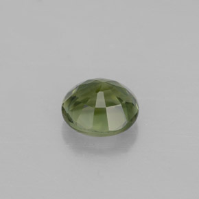 Turmalina verde natural de 1,01 ct, corte redondo, VVS