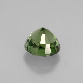 Turmalina verde natural de 1,26 ct, corte redondo, VVS