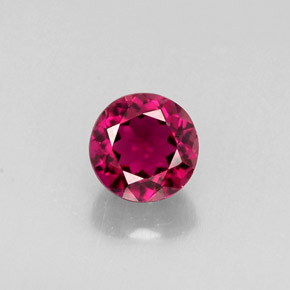Turmalina violeta natural de 0,67 ct, corte redondo, VVS-VS