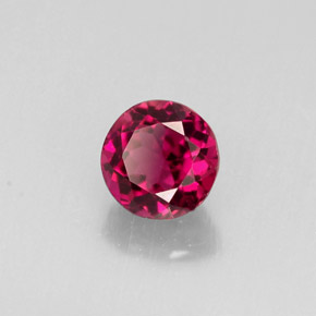 Turmalina violeta natural de 0,67 ct, corte redondo, VVS-VS