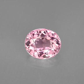 Turmalina rosa natural de 1,74 ct, corte óvalo, IF