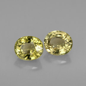 Gemas de turmalina verde natural de  ct, corte óvalo, VVS