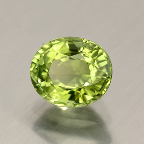 Turmalina verde natural de 0,83 ct, corte óvalo, VVS-VS