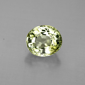 Turmalina verde natural de 0,87 ct, corte óvalo, VVS