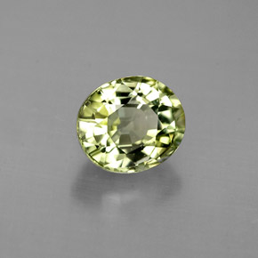 Turmalina verde natural de 0,87 ct, corte óvalo, VVS