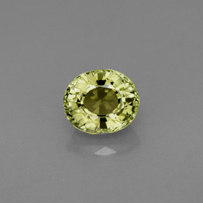 Turmalina verde natural de 0,89 ct, corte óvalo, IF