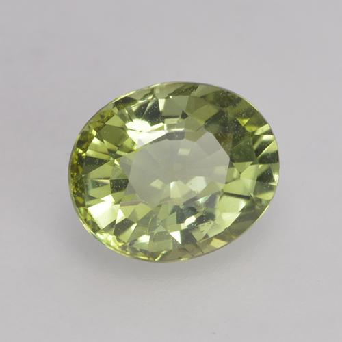 Turmalina verde natural de 0,79 ct, corte óvalo, VVS