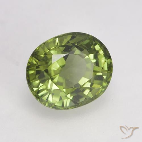 Turmalina Verde claro natural de 0.94 ct, Ovalada, VVS-VS