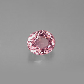 Turmalina rosa natural de 1,55 ct, corte óvalo, VS