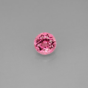 Turmalina rosa natural de 0,72 ct, corte redondo, VVS-VS