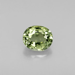 Turmalina verde natural de 0,81 ct, corte óvalo, VVS