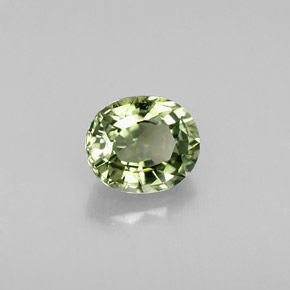 Turmalina verde natural de 0,81 ct, corte óvalo, VVS