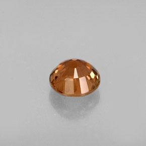 Turmalina naranja natural de 0,68 ct, corte redondo, VS