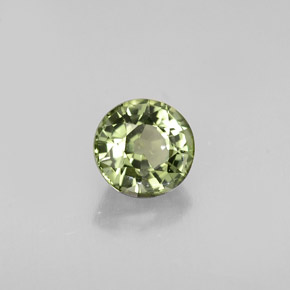 Turmalina verde natural de 0,73 ct, corte redondo, VVS