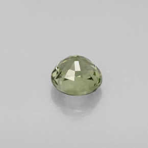 Turmalina verde natural de 0,73 ct, corte redondo, VVS