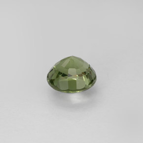 Turmalina verde natural de 0,75 ct, corte redondo, VVS