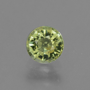 Turmalina verde natural de 0,82 ct, corte redondo, VVS-VS
