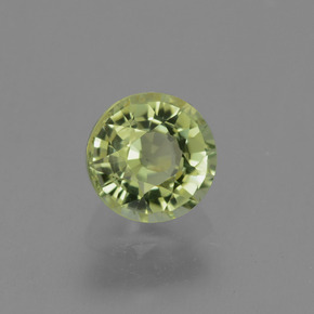 Turmalina verde natural de 0,82 ct, corte redondo, VVS-VS