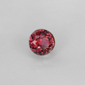 Turmalina multicolor natural de 0,77 ct, corte redondo, VVS
