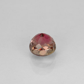Turmalina multicolor natural de 0,77 ct, corte redondo, VVS