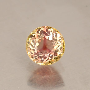 Turmalina multicolor natural de 0,48 ct, corte redondo, VVS-VS