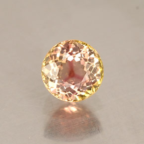 Turmalina multicolor natural de 0,48 ct, corte redondo, VVS-VS