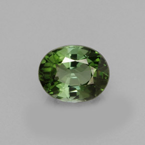 Turmalina verde natural de 1,05 ct, corte óvalo, VS