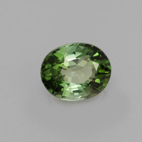 Turmalina verde natural de 1,05 ct, corte óvalo, VS