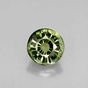 Turmalina verde natural de 0,94 ct, corte redondo, VS-SI