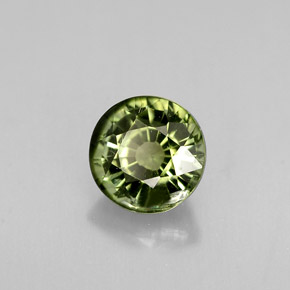 Turmalina verde natural de 0,94 ct, corte redondo, VS-SI