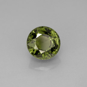 Turmalina verde natural de 1,88 ct, corte redondo, VVS-VS