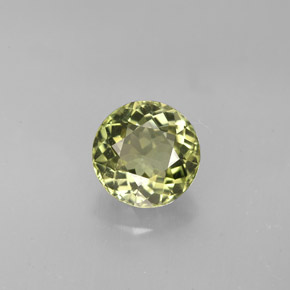 Turmalina verde natural de 1,74 ct, corte redondo, VVS