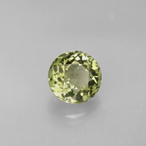 Turmalina verde natural de 1,74 ct, corte redondo, VVS