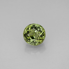 Turmalina verde natural de 1,51 ct, corte redondo, VS