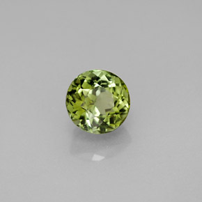 Turmalina verde natural de 1,51 ct, corte redondo, VS