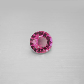 Turmalina violeta natural de 0,76 ct, corte redondo, VVS-VS