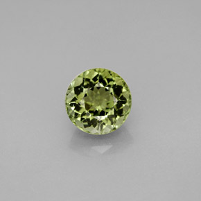 Turmalina verde natural de 1,41 ct, corte redondo, VVS
